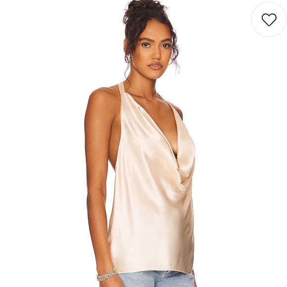 NWT Cami NYC 100% silk halter top in “shell” -XS corset bustier - Picture 4 of 6